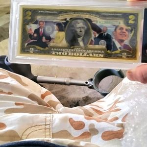Collectible $2 bill with Obama on it. Let's go leaving nice collectible.